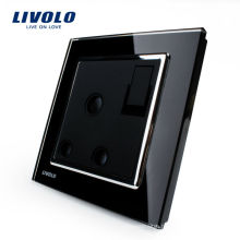Livolo 1 Gang 1Way Push Button Wall Switch With 15A Socket  VL-W2Z1UK2-12